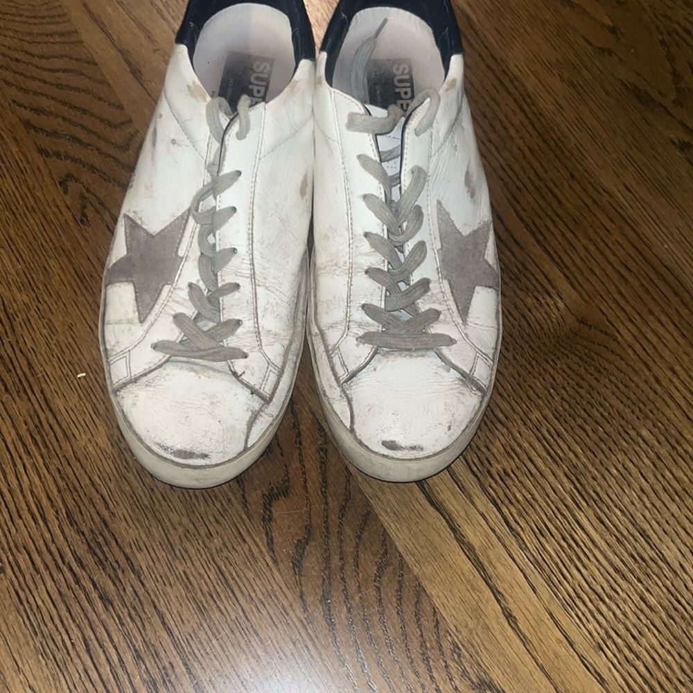 Golden Goose White and Gray Men's Shoes
